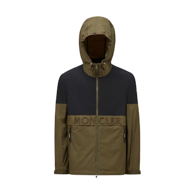 Moncler SS24 JOLY Zip-Up Loose-Fit Hoodie Jacket Black Green. J10911A000885973399T