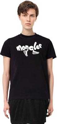 Moncler SS24 Logo Print Cotton Crewneck T-Shirt Black J10918C000138390T998 Details for Moncler SS24 Logo Print Cotton Crewneck T-Shirt Black J10918C000138390T998