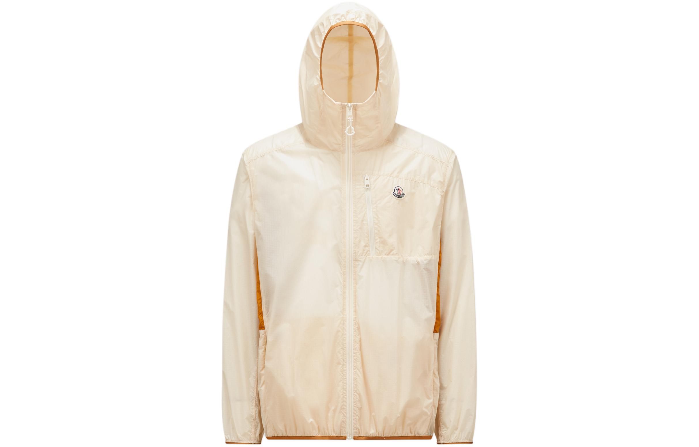 Moncler SS24 MENDES  Ivory White Loose Fit Windproof Hooded Jacket. J10911A0003668953P02