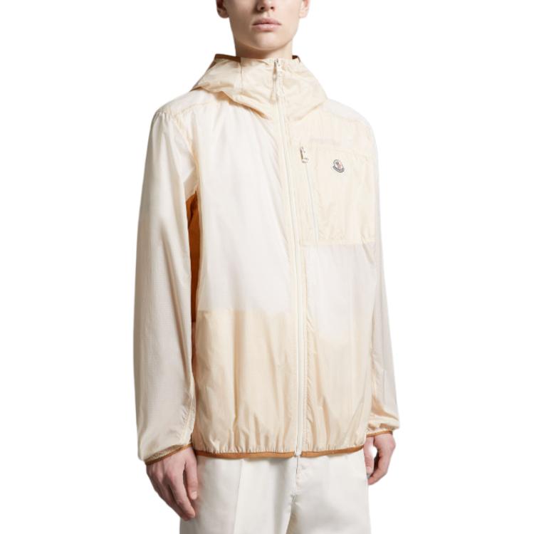 Purchase 蒙克莱 SS24 MENDES 象牙白宽松防风连帽夹克. J10911A0003668953P02