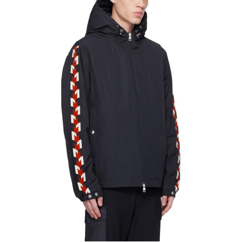 Shop Moncler SS24 MOYSE Hoodie Zip-Up Solid Navy Blue  Jacket J10911A0004754A9174S