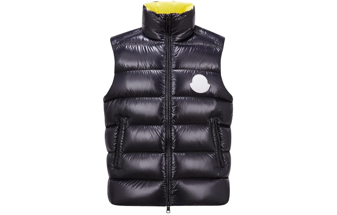 Moncler SS24 PARKE Unisex Down-Free Jacket with Logo Patch Black. J10911A00079595GJ991