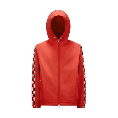 Moncler SS24 Red Dragon Series Geometric Logo Trim Zip Jacket J10911A0004754A91455