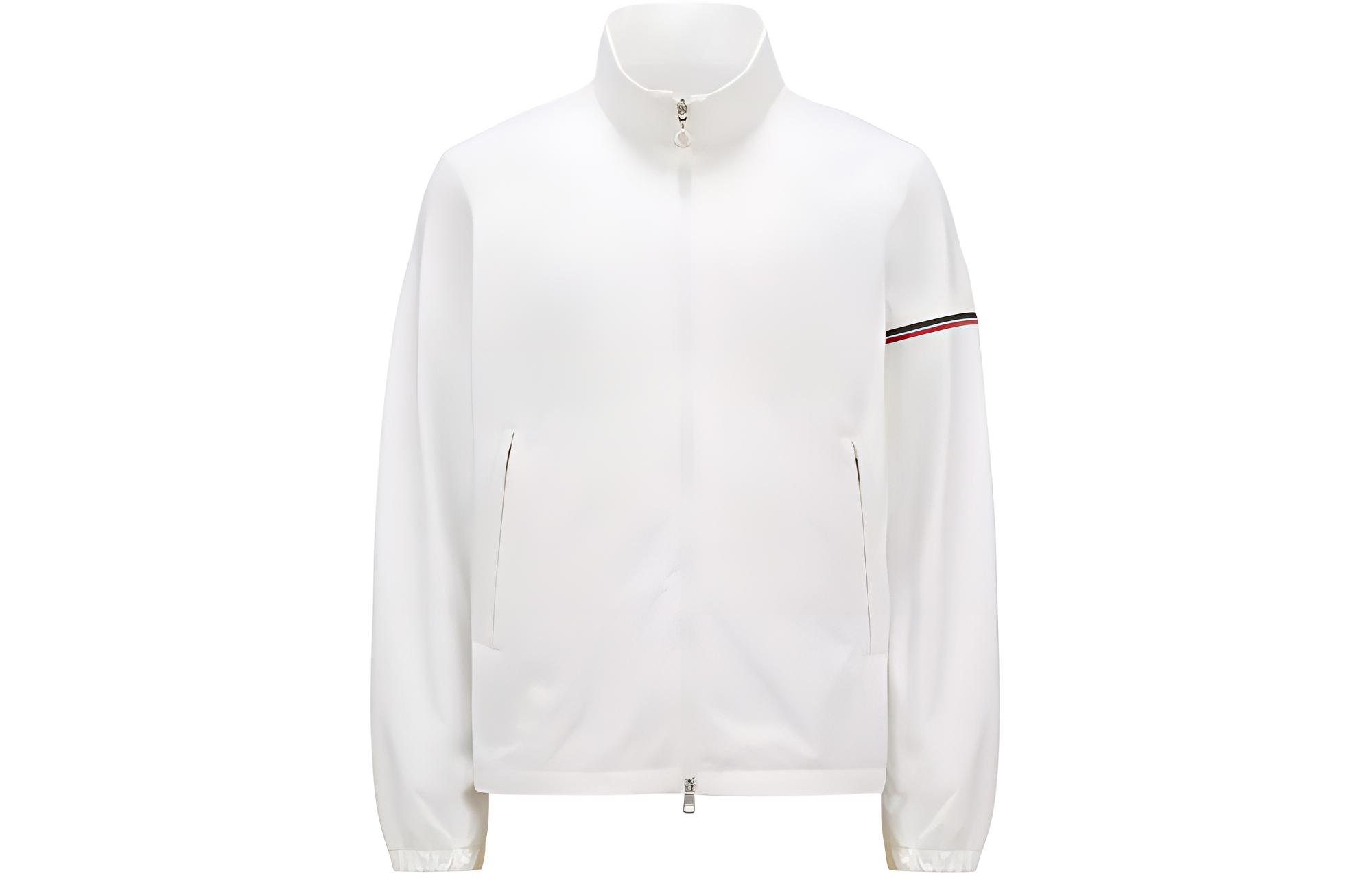 Moncler SS24 Ruinette Zip-Up Jacket White - Long Sleeve Slim Fit J10911A0011854A91034