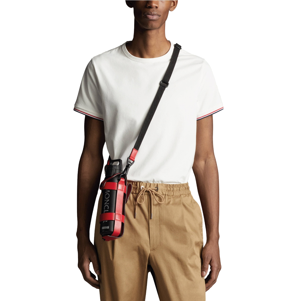 Shop Moncler SS24 Slim-Fit Crewneck T-Shirt White Unisex with Tricolor Detail. J10918C7160087296004