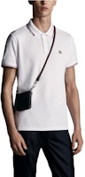 Moncler SS24 白色修身短袖POLO衫 三色織紋領款式 J10918A7030084556001 Shop Moncler SS24 白色修身短袖POLO衫 三色織紋領款式 J10918A7030084556001