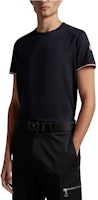 Moncler SS24 修身三色細節圓領T恤 男女適用 午夜藍 J10918C7160087296778 Purchase Moncler SS24 修身三色細節圓領T恤 男女適用 午夜藍 J10918C7160087296778
