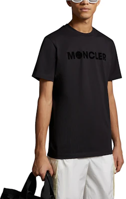 Moncler SS24 Unisex Flocked Logo Black Crewneck T-Shirt J10918C00008829HP999 Shop Moncler SS24 Unisex Flocked Logo Black Crewneck T-Shirt J10918C00008829HP999