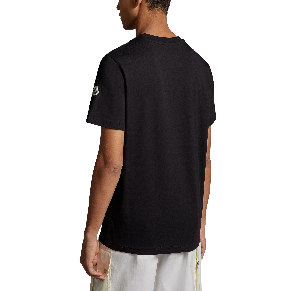 Moncler SS24 Unisex Flocked Logo Black Crewneck T-Shirt J10918C00008829HP999 圖 5