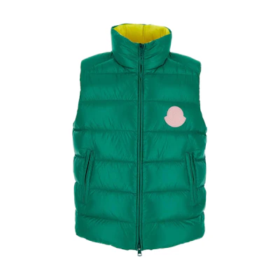 Moncler SS24 Unisex Slim-Fit Sleeveless Down Vest Green 1A00079595GJ850