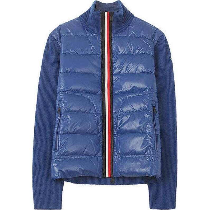 Moncler Striped Color Block Stand-Collar Jacket Blue 94166009699Z731