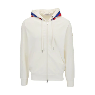 Moncler Striped Detail Hooded Jacket White - 8G00054899YE031