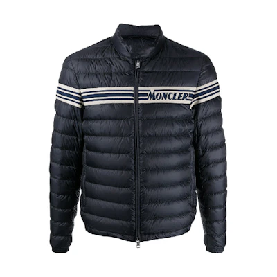 Moncler Striped Down Jacket for Men F10911A1040053279776