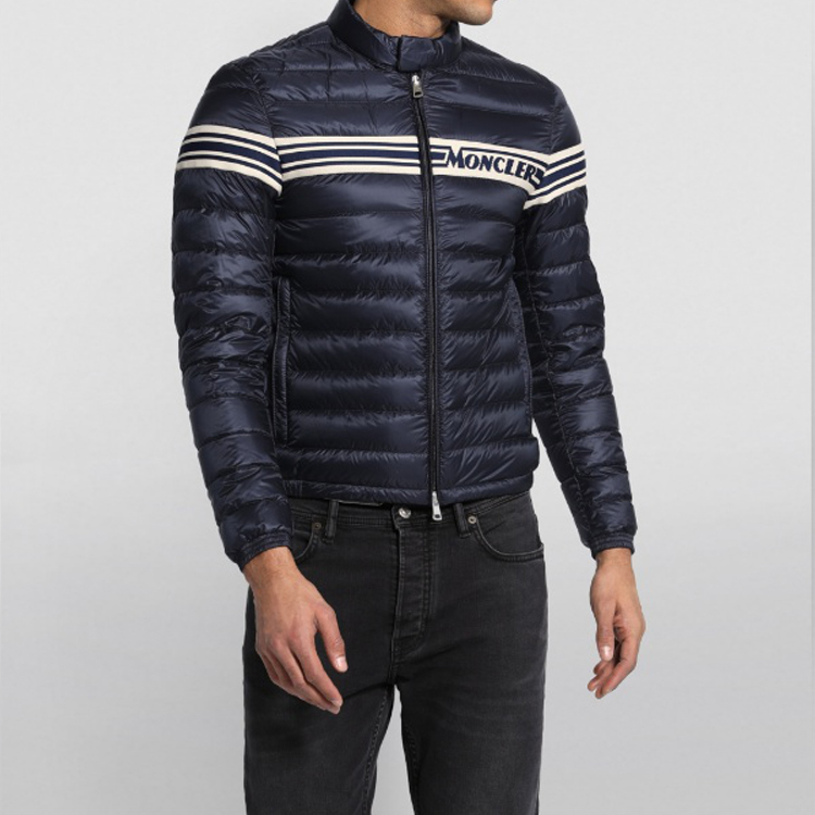 Moncler Striped Down Jacket for Men F10911A1040053279776 圖 3