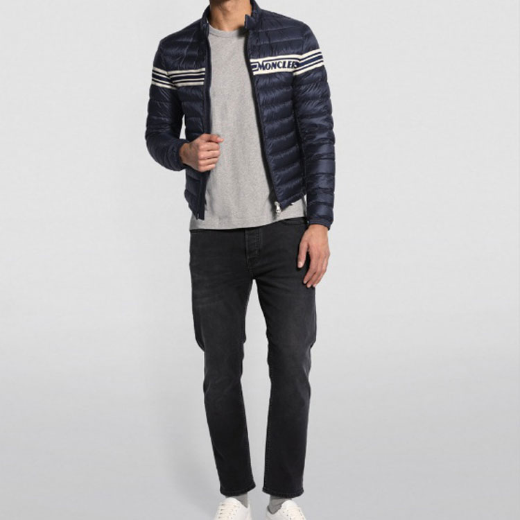 Moncler Striped Down Jacket for Men F10911A1040053279776 圖 5