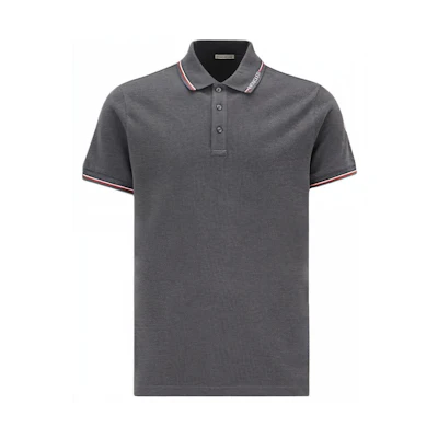 Moncler Striped Slim Fit Short Sleeve Polo Shirt Men’s Grey H20918A0001284556989