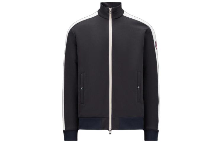 Moncler Striped Zip-Up Long Sleeve Jacket Black () I10918G00007899A1778