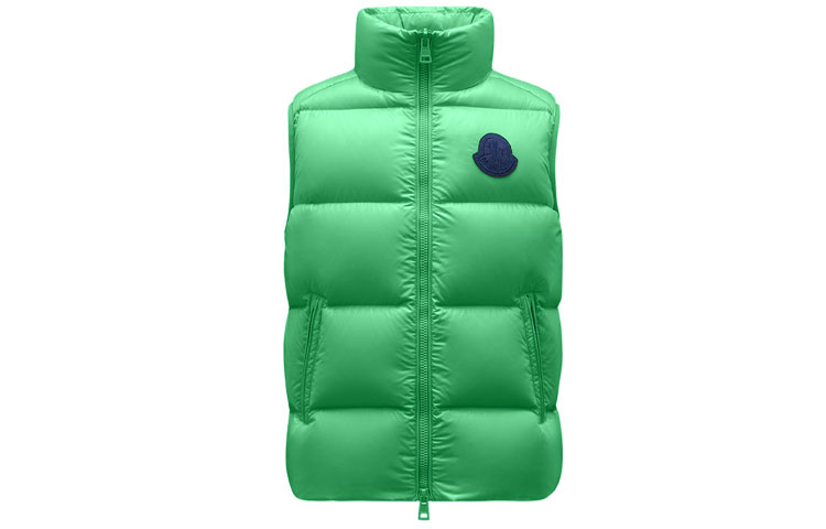 Order 몽클레어 스미다 그린 다운 패딩 로고 패치 슬리브리스 베스트. 1A0003453A0E84I