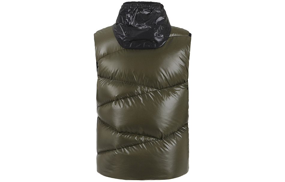 Moncler Tago Logo Patch Down Vest  Brown Green Hidden Hood Design. I20911A00032595ZJ818 圖 3