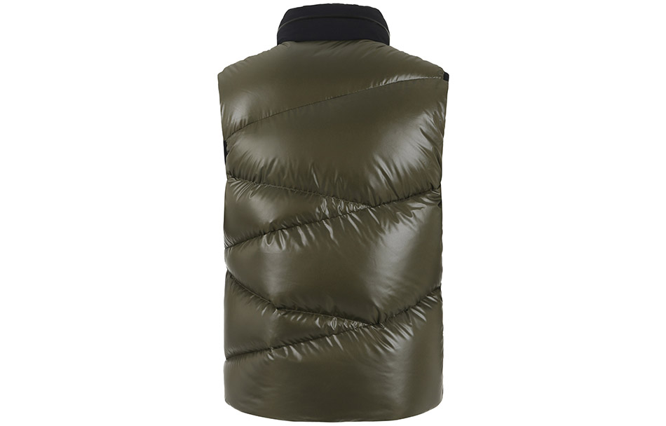 Moncler Tago Logo Patch Down Vest  Brown Green Hidden Hood Design. I20911A00032595ZJ818 圖 5