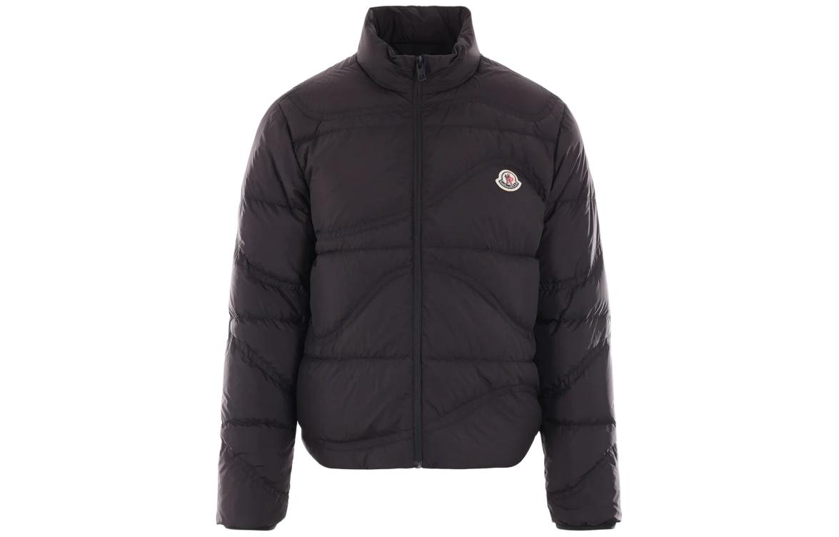 Moncler TAYRONA Logo Print Down Jacket Black Unisex Long Sleeve Zipper Design J10911A001175396L999
