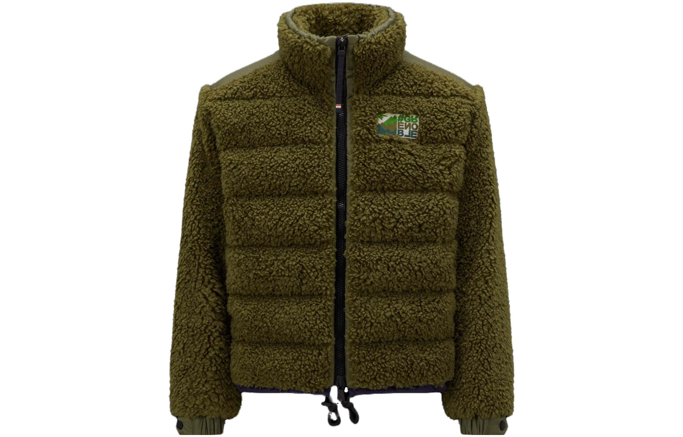 Moncler Teddy Fleece Zip-Up Down Jacket - Dark Green I20978G00031899A9814 圖 2