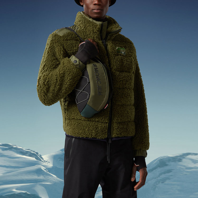 Moncler Teddy Fleece Zip-Up Down Jacket - Dark Green I20978G00031899A9814 圖 5