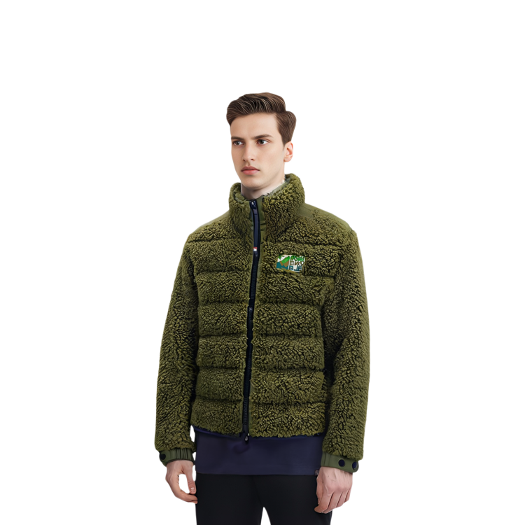 Moncler Teddy Fleece Zip-Up Down Jacket - Dark Green I20978G00031899A9814 圖 6