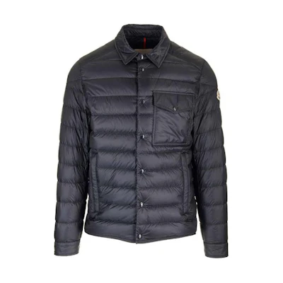 Moncler Tenibres Down Jacket with Pockets Dark Blue Long Sleeve 1A0002353279-776