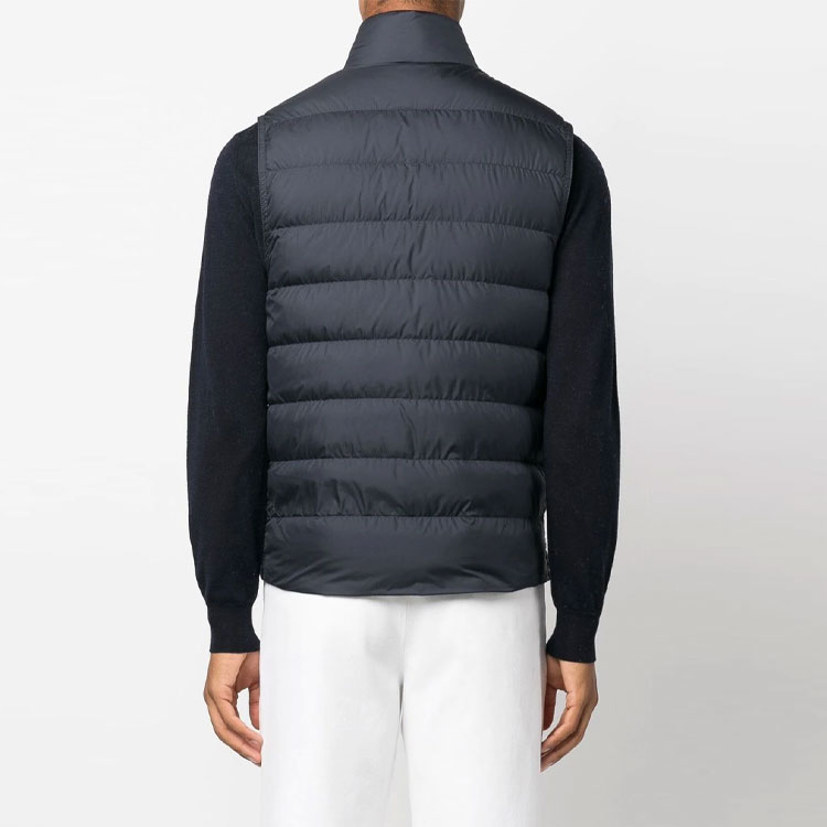 Moncler Theompan FW22 Quilted Logo Puffer Vest Black Mens. H20911A00277549SK999 圖 4