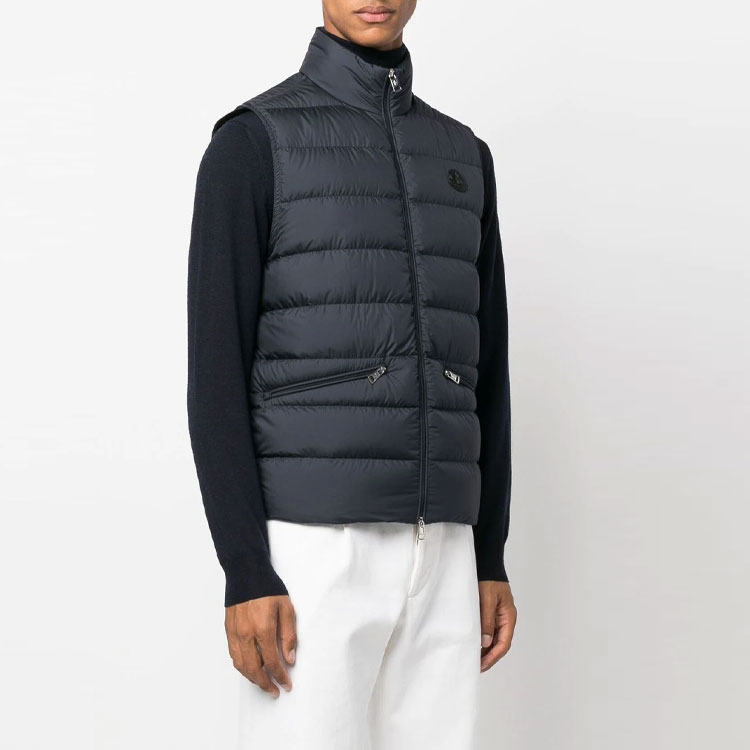 Moncler Theompan FW22 Quilted Logo Puffer Vest Black Mens. H20911A00277549SK999 圖 5
