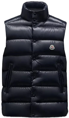 Moncler Tibb Logo Print Navy Blue Down Vest Sleeveless Puffer Jacket 1A0009668950742 Order Moncler Tibb Logo Print Navy Blue Down Vest Sleeveless Puffer Jacket 1A0009668950742