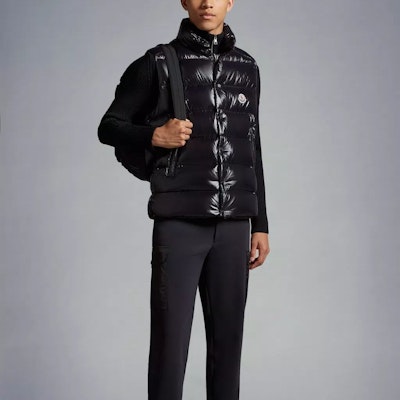 Moncler Tibb Series Down-Filled High-Neck Logo Vest Unisex I20911A0009668950999 Details for Moncler Tibb Series Down-Filled High-Neck Logo Vest Unisex I20911A0009668950999