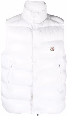 Chaleco Acolchado Blanco Moncler Tibb para Hombre con Logo Sólido. 0911A0009668950032 Order Chaleco Acolchado Blanco Moncler Tibb para Hombre con Logo Sólido. 0911A0009668950032