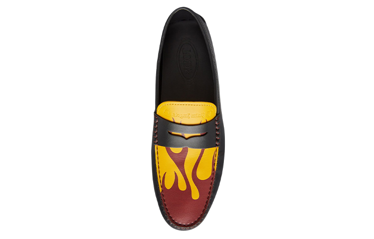 Shop Moncler TOD'S x Moncler Gommino 'Black Yellow' H209L4D00020M2628P91