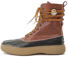 Moncler TOD'S x Moncler Leather 'Comfort Logo Strap' Ankle Boot 'Black Brown' H209L4F00020M2623P39 Moncler TOD'S x Moncler Leather 'Comfort Logo Strap' Ankle Boot 'Black Brown' H209L4F00020M2623P39