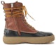 Order Moncler TOD'S x Moncler Leather 'Comfort Logo Strap' Ankle Boot 'Black Brown' H209L4F00020M2623P39
