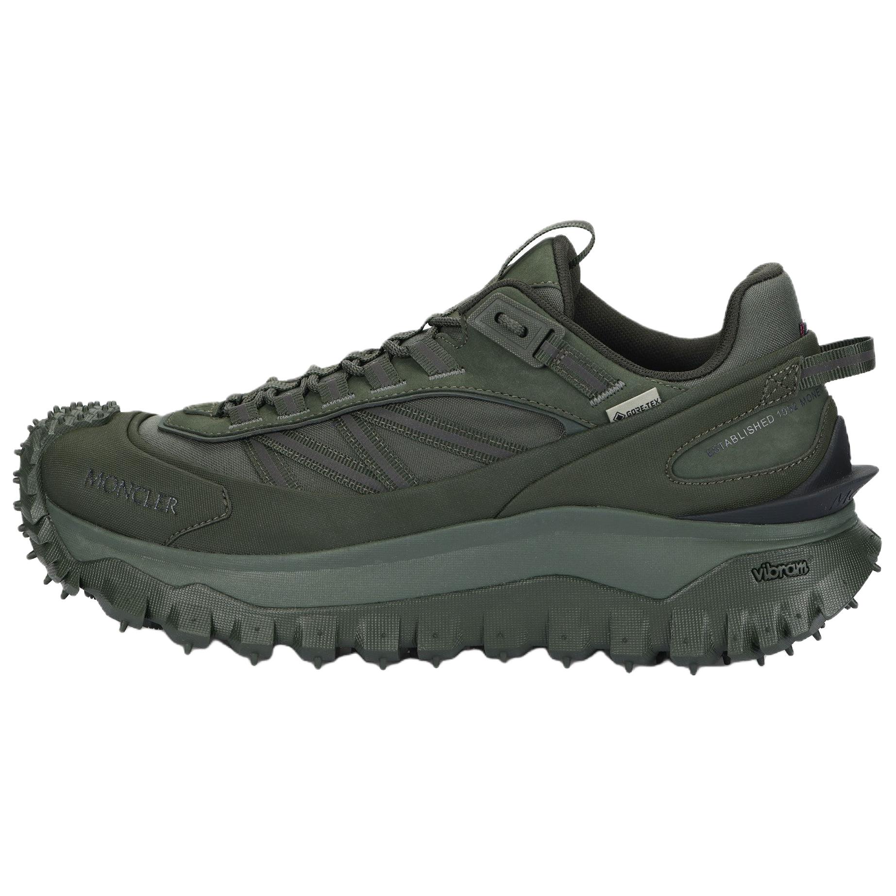 Moncler Trailgrip GTX Low-Top Casual Shoes Dark Green 4.5cm J209A4M00040M4325893