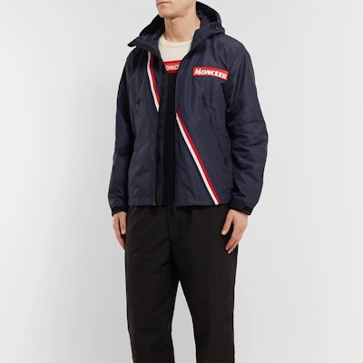 Moncler Trakehner Embroidered Zip Hoodie Jacket Men Navy Blue 0914113785539N3742 Details for Moncler Trakehner Embroidered Zip Hoodie Jacket Men Navy Blue 0914113785539N3742