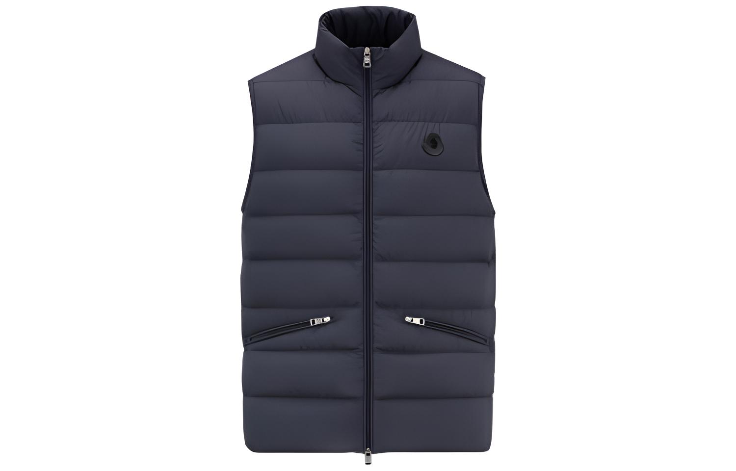 Moncler Treompan  Navy Blue Zipper Pocket Vest I20911A00170549SK779