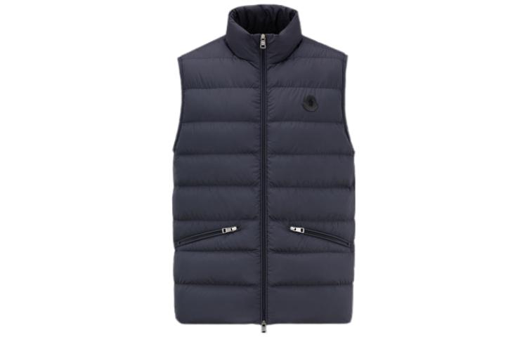 Order Moncler Treompan Rompi Navy Biru dengan Saku Ritsleting I20911A00170549SK779