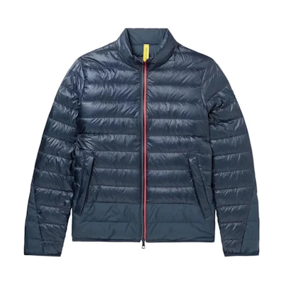 Moncler Unisex Blue Zip-Up Lightweight Down Jacket with Stand Collar H10921A00019M1837778