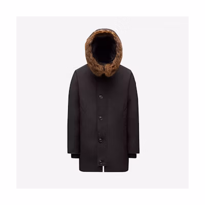 Moncler Unisex Brown Hooded Fur Collar Jacket Coat G20911C0002857843999