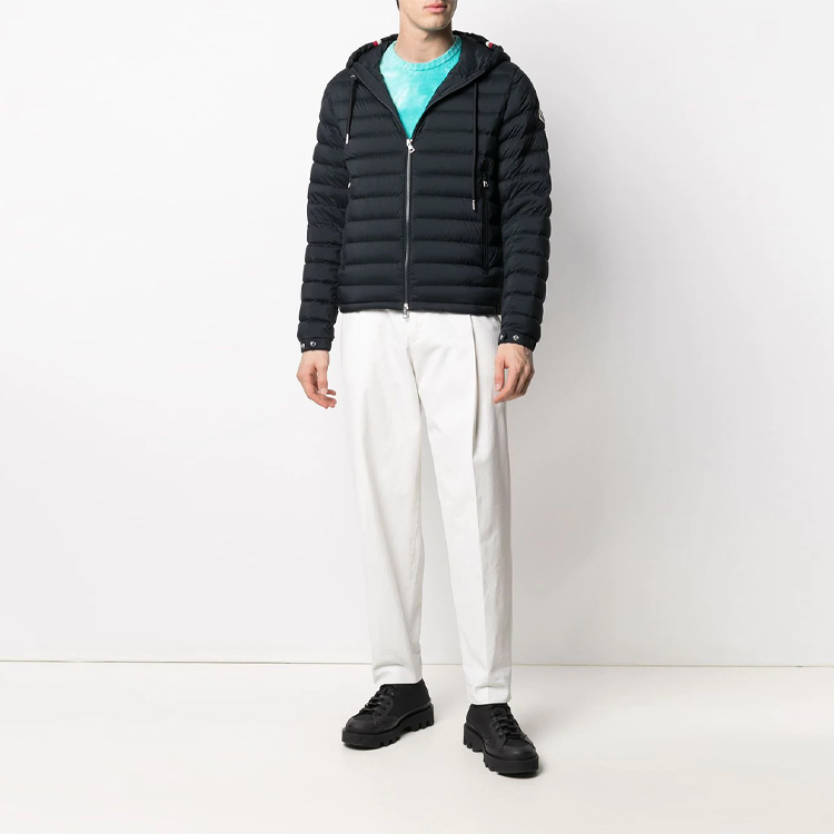 Moncler Unisex Deep Blue Hooded Zipper Down Jacket (SS21) G10911A50A0053333776 圖 5