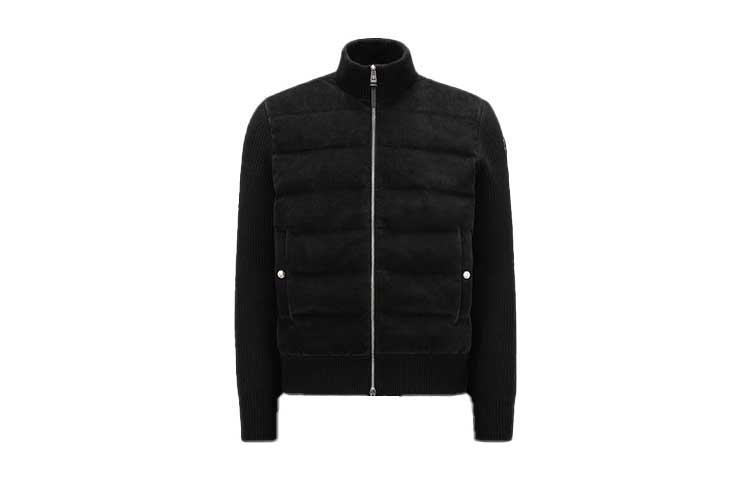 Moncler Unisex High Neck Zip-Up Down Cardigan Jacket Black I20919B00028M1241999