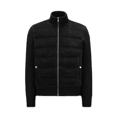 Moncler Unisex High Neck Zip-Up Down Cardigan Jacket Black I20919B00028M1241999