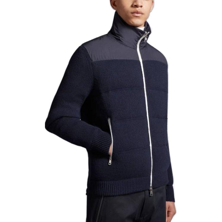 Purchase 몽클레어 유니섹스 네이비 블루 울 구스다운 지퍼 가디건. I20919B00005M1241750