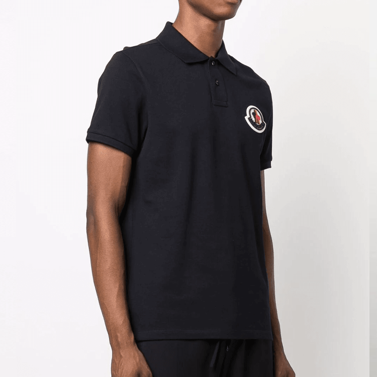 Shop Polo Unisex Moncler con Logo Simple - Azul Marino. 8A000158455677X