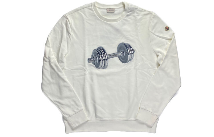Moncler Unisex Pullover Crewneck Sweatshirt White 091802945080985004