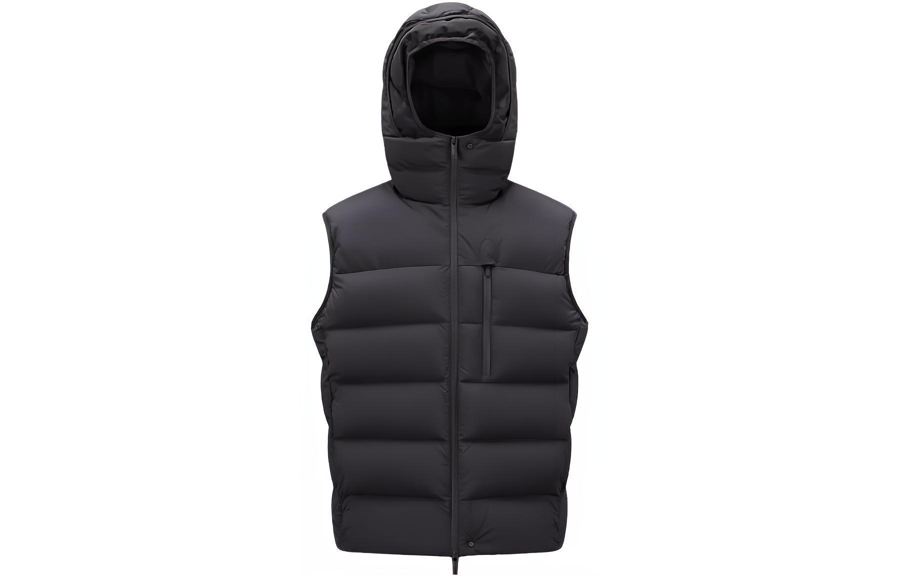 Moncler Unisex Solid Color Down Hooded Sleeveless Vest. I20911A00178596K7999